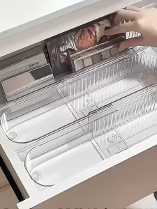 【SG】Retractable drawer transparent tray expandable storage box cosmetic divider kitchen storage box