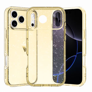 Luxury Glitter Transparent Case For iPhone 17 16 15 14 Pro Max 18 Pro Max Shockproof Clear Camera Lens Protection Soft Cover