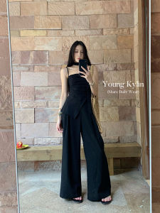 Casual Wide Leg Pants Set Womens Fashion Straight Cut Long Trousers Top And Bottoms Matching Set Korean Style Autumn New Arrival