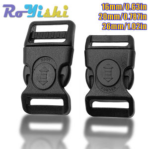 16/20/26mm Plastic Curved Side Release Buckle with Lock for Parachute Bracelet Luggage and Backpack Accessories