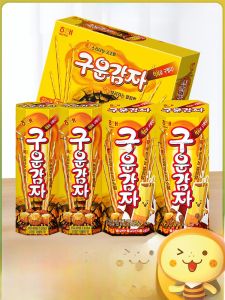 Haitai Carbon Grilled Potato Chips Large Fry Bars Puffed Snacks Leisure Biscuits for Children Korean Made 108g Boxed
