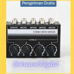 STERO Mixer Amplifier Mini Audio Ultra-Compact 4 Channel - CX400