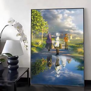 Bandai | DIY Diamond Painting Frieren Elf Anime Character Collage Artwork DIY Craft for Wall Decoration & Art Lover Gift