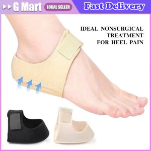 1 Pair Silicone Heel Pads Plantar Fasciitis Silicone Heel Protector Adjustable Straps Shock Absorption Relieving Leg Pressure