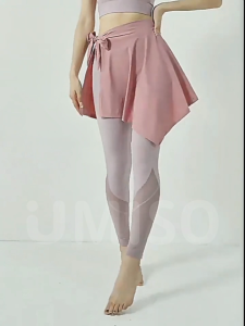 UMISO Women One-piece Sports Skirt Cover Running Fitness Outer Layered Skirt Summer Extender Hip Covering Skirts