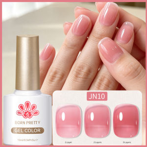 BORN PRETTY | BORN PRETTY 1/6PCS Jelly Nude UV Gel Nail Polish Set Light Pink Oval Glossy Salon DIY Semi-Permanent Soak Off UV LED Gel Varnish