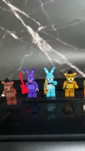 6PCS NEW FNAF Nights Game Figure Mini Five Nights at Freddys Building BlocksSkeleton Thriller Toys Gift