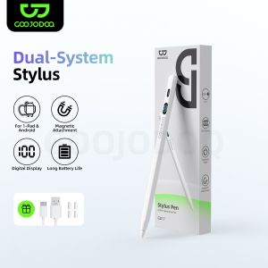GOOJODOQ | GOOJODOQ GD017 2 in1 Dual system Stylus Pen Universal for IPad and Android Systems Clear Digital Display Magnetic Suction