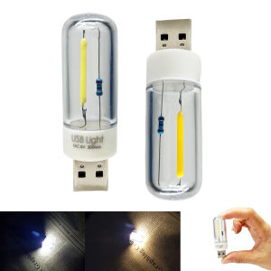 LED กลางคืนมินิยูเอสบีพกพา 1W DC 5V ซันไฟไฟ สำหรับอ่านหนังสือ ไฟฉายแสงสีขาวอบอุ่นเย็น