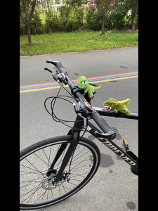 SHZTGM Khủng Long Xe Đạp Tay Cầm Đồ Trang Trí Thú Nhồi Bông Động Vật Sang Trọng Xe Đạp Xe Máy Xử Lý Xe Đạp Trang Trí Phụ Kiện Cho Kid Người Lớn