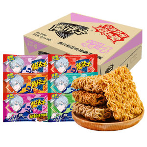 Magic Snack Crispy Noodles 48 Packs Crumbled Nostalgic Late Night Snack Delicious Breakfast Ideal for Camping Picnics And Office