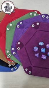 【Morgan Games】[Ready Stock] Morgan Premium PU Leather Foldable Hexagon Dice Tray for DND / TRPG
