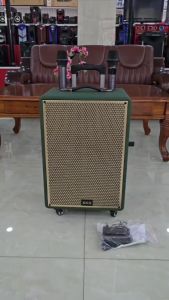 SKG ลำโพง พกพา ล้อลาก 12นิ้ว 40W RMS. ไมค์ลอย 2ตัว เสียงดี เบสแน่น รุ่น KG-078 สีเขียว