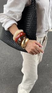 Ingemark | Ingemark 4 Styles Punk Thick Resin Acrylic Wide Bracelets for Women New Trend Boho Irregular Chunky Bracelets Y2K Jewelry Gift