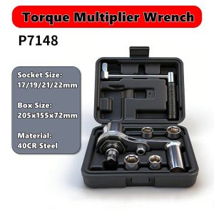 NiuXiang | Torque Multiplier Wrench Set for Lug Nut Remover Labor-Saving Nut Disassembly Hand Tool with 17mm/19mm/21mm/22mm Sockets