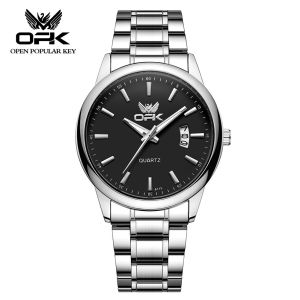 Đồng hồ OPK cho nam không thấm nước 2024 ngày tự động mới thương hiệu chính hãng thời trang phong cách Hàn Quốc doanh nhân thép không gỉ lịch dạ quang