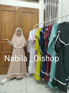 Gamis Anak Set Hijab Terbaru 1-12 Tahun