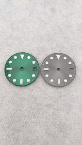 28.5mm Dial NH35 Dial High Quality Green Classic Enamel Dial With Hands Luminous Dial Watch Accessories Fits NH35/NH36 Movement