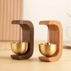Entrance Wireless Doorbell Shopkeepers Bell Japanese Wooden Wind Chime Bell for Opening Door Alert Home Small Bell Housewarming Gift Wind Chimes Lucky Charm
