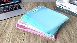 13-Layer Blue Pink A4 Handle Folder Long File Organizer Expanding File Folder Portable Folder Bag With Handle