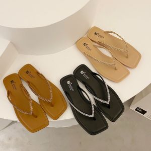 LIEW FASHION Selesa Wanita sandal Flat dalaman & luaran selipar kasual tidak tergelincir biasa (Comfortable Women Flat Sandals indoor & outdoor Casual Slippers Non-slip Regular Fit)