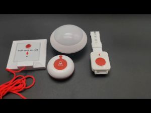 Disabled Person Toilet Alarm Bathroom Caregiver Pager for Elderly Monitoring SOS Alert System Portable Alarm Call Bell for Nursing Home Care Seniors Patients Emergency