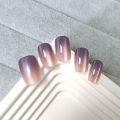 Short White Enhancing Star Purple Simple Design Nail Stickers Easy to Wear Artificial Nails No Brand Registered Trademark. 