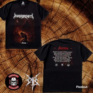 tshirts mosesbandwith karma /kaos metal / kaos hitam /garasi rebel