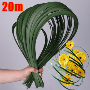 20M Artificial Line Grass Stem DIY Floral Material Soft Rubber Leaves Rattan Flower Arrangement Plant Grass Wedding Party Decoration