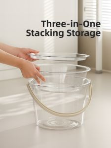 FaSoLa | Transparent Lid Included Food Grade Household Thickened Laundry Washing Basin Set