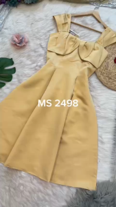 MYDU Shop I MS 2498 Đầm Xòe Phi Tapta – Tôn Dáng Với Chi Tiết Xếp Ngực Thanh Lịch