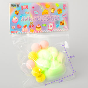 Stress Relief Plush Cat Claw Toy Slow Rebound Female Popular Squeezable Joy Fruit Jelly Wax Creative Prank Toys for Kids