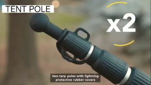 2.5Meter Adjustable Tent Poles Heavy Duty Telescoping Aluminum Tarp Rods Awnings Canopy Shelter Outdoor Rainfly Portable