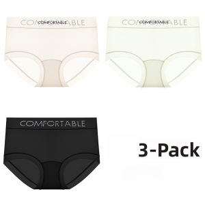 PIER N°5 | Herbal Initial Color Ice Silk Seamless Extended Crotch Womens Summer Thin Film Underwear Mulberry Silk Antibacterial Triangle Panties