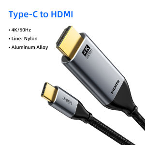 Cabletimes | CABLETIME USB C to HDMI Thunderbolt 3 Type C HDMI Cable 4K 60Hz for Samsung Huawei MacBook Pro Air iPhone 17 16 C to HDMI