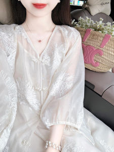 QINGMUZI | Chinese Light Zen Style Autumn Suit Dress