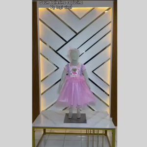 { GRATIS MAHKOTA }GAUN BALLERINA CAPPUCINA ANAK PEREMPUAN USIA 3-8 TAHUN /DRESS PRINCESS/GAUN PESTA ULANGA TAHUN