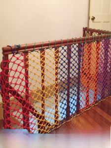 Lưới An Toàn Nylon Đầy Màu Sắc Cho Cầu Thang Ban Công Lưới Bảo Vệ Trang Trí Mẫu Giáo Lưới Leo Núi Sân Chống Rơi
