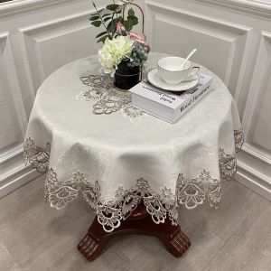 DIHUANTUO | Luxury Lace Round Tablecloth Dust Cover