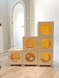 MILE Foldable Toy Display Box Stackable Storage Box Almari Plastik Plastic Storage Cabinet  Bedroom Living Room Plush