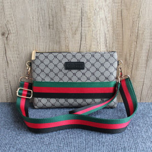 Mens Crossbody Shoulder Bag Fashionable PersonalityEnvelope Style Small Handbag Trendy 2024 Printed PVC Stripe Pattern