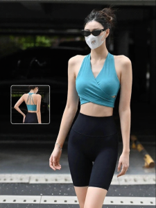 Áo Ngực Thể Thao Yoga V-Neck Hở Lưng Thoáng Khí