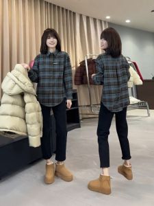 Plaid Flannel High-End Stackable Womens Shirt