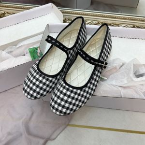 New Comfortable Mary Jane Shoes Vintage Plaid Flat Bottom Retro Style Youth Fashion Single Shoes Korean Version Daily Wear