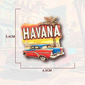 Magnet Hình Xe Hơi Cổ Havanna Cuba 3D Kỷ Niệm Du Lịch Quà Tặng Trang Trí Nhà Từ Tính Vật Dụng Nội Thất