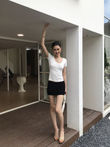 audwyn | Waist-Defining Slimming Mesh Mini Skirt