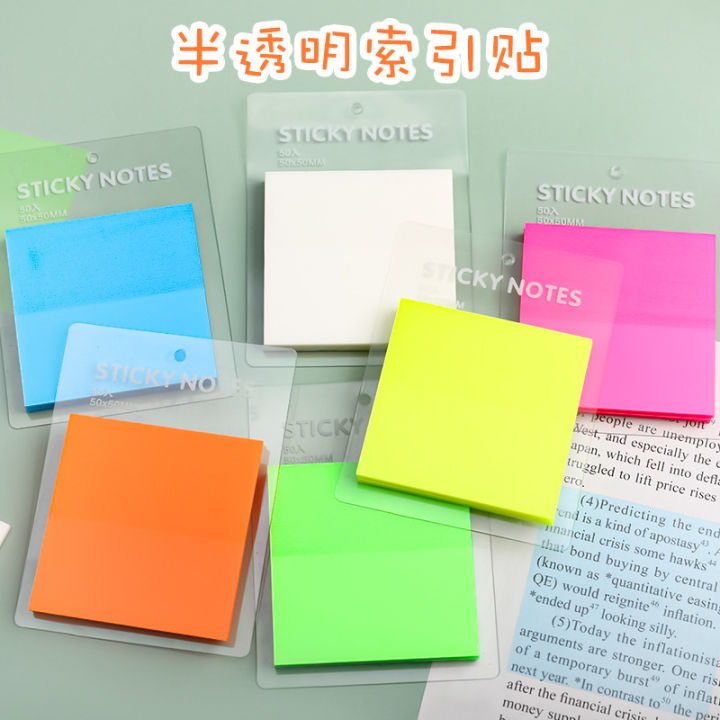 giấy ghi chú, sticky notes dạng trong suốt, nhiều màu sắc | Lazada.vn