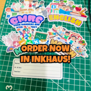 Subject Sticker Label for Notebook