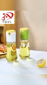 TWOL SHOP stock no.MMM 1pcs 2 in 1 Olive Oil Dispenser Bottle Spray and Pour 300ml Glass Oil Spray Bottles for Kitchen