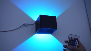 RGB adjustable LED wall lamp 3W aluminum ABS indoor wall decoration wall lamp living room and bedroom atmosphere Sconces